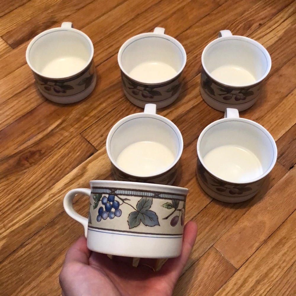 Mikasa Garden Harvest Tea Cups Set of 6